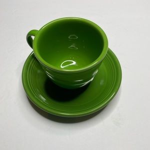 Fiesta Green Mug and Saucer Set